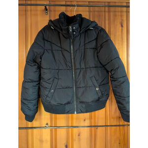 Women's Aeropostale Puffer Jacket, L, Black